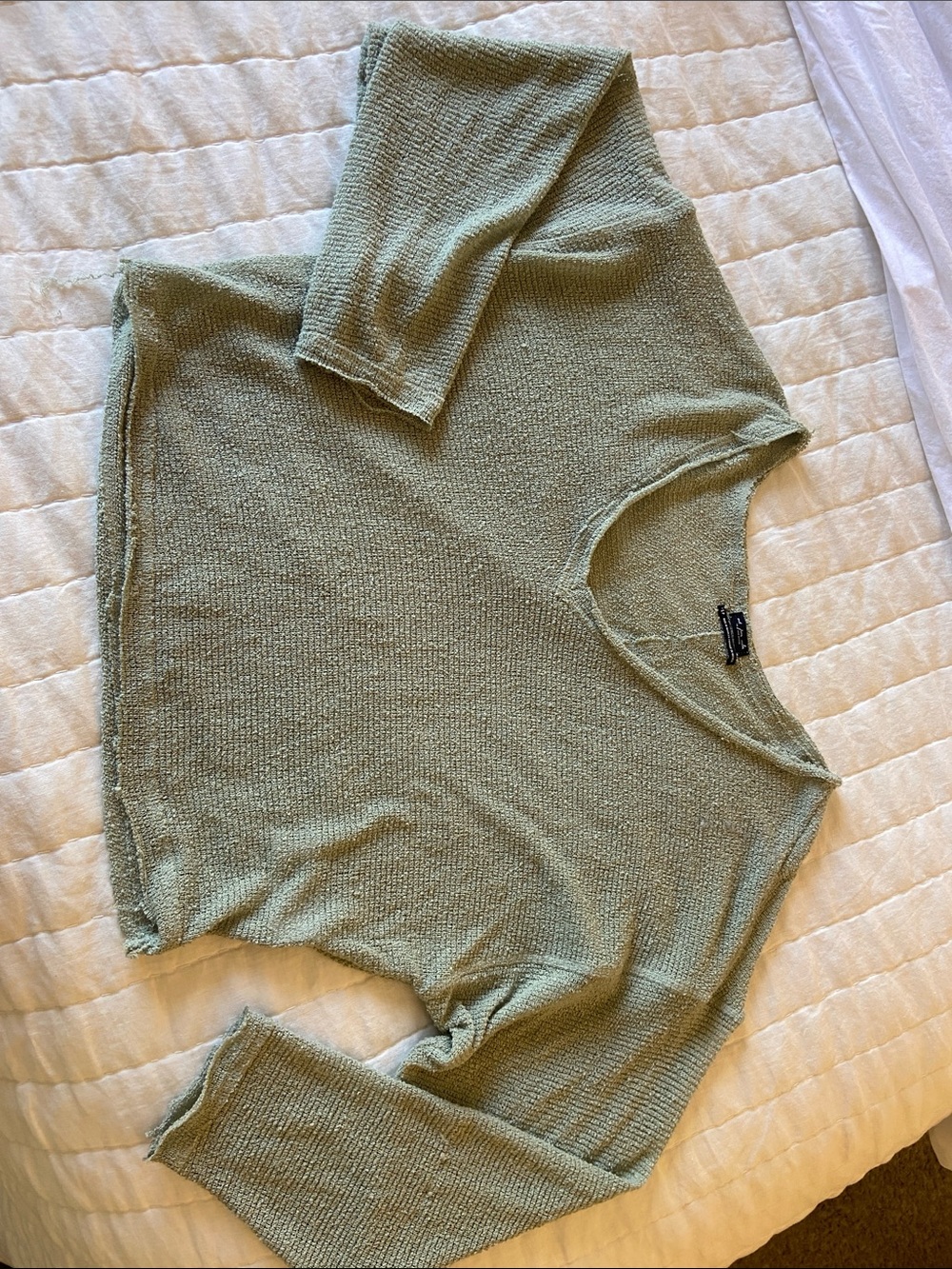 Urban Outfitters Light Sage V-Neck Sweater